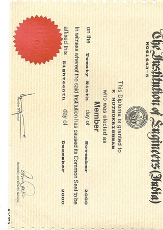KMK IE Member Certificate