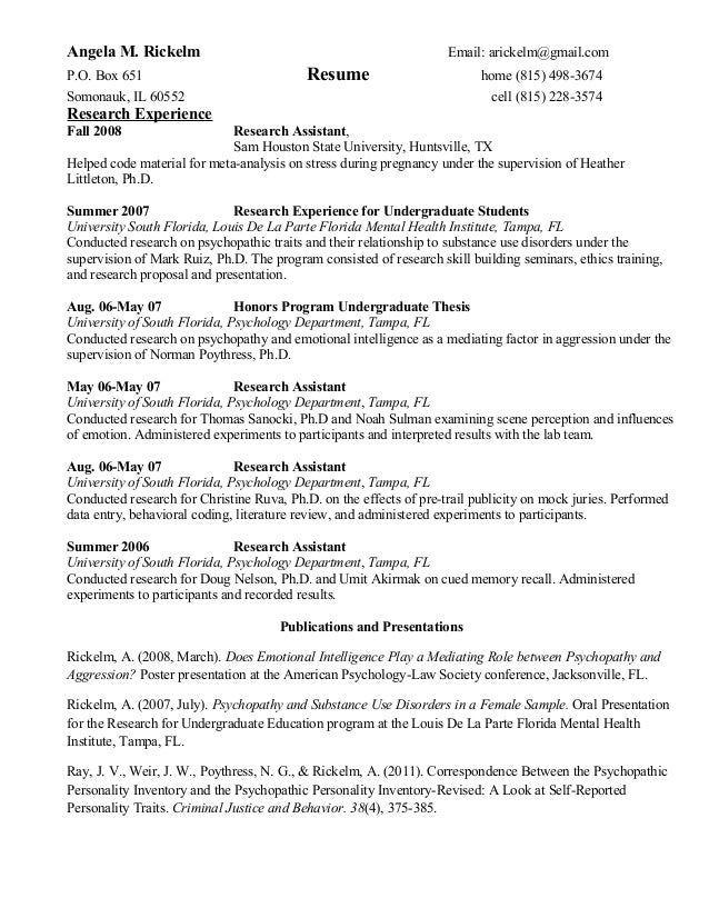 resume personality traits