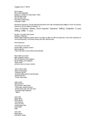 Nevin Bates - RESUME14 | PDF