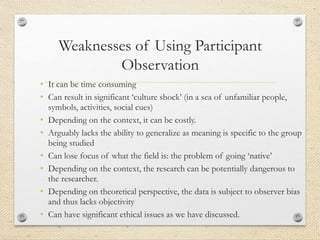 ethical issues in participant observation