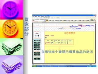 在購物車中會顯示購買商品的狀況 買家部分 