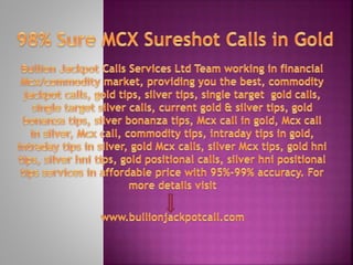 98% sure mcx sureshot calls in gold