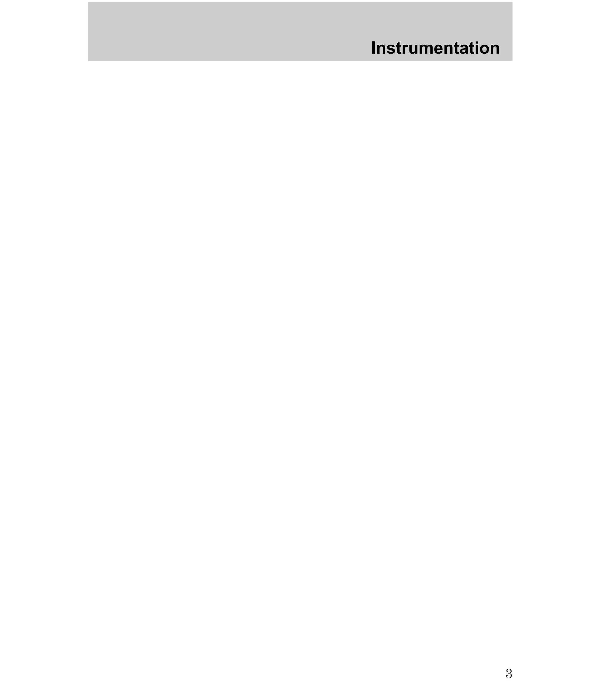 Instrumentation 
3 
 