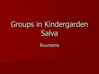 Groups in Kindergarden Salva Roumania 