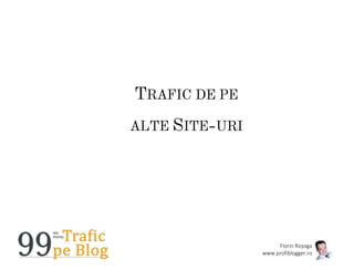 Florin Roșoga
www.profiblogger.ro
TRAFIC DE PE
ALTE SITE-URI
 