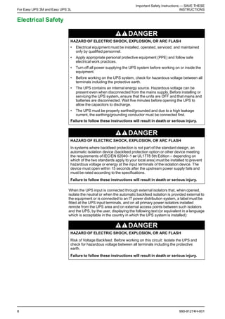 Ups Safe Work Methods Pdf Clasic Battery Cabinet_Specificatie tehnica a cabinetului Easy UPS 3M ...