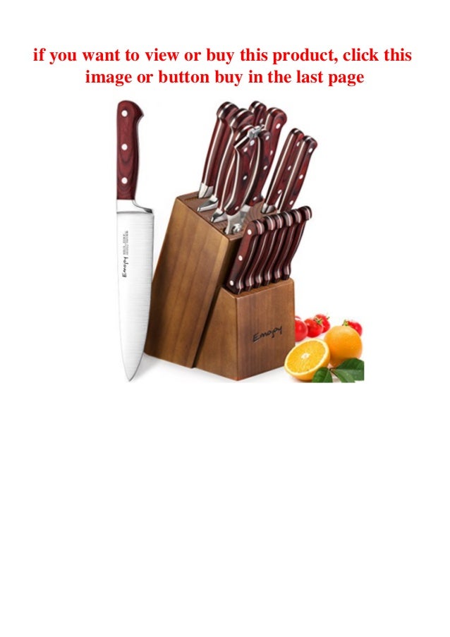 Profi Kochmesser Set ergonomischer Holzgriff Messerblock Set mit Holzblock 18-tlg Messerset aus rostfreier Edelstahl