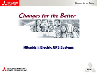 Mitsubishi Electric UPS Systems 
