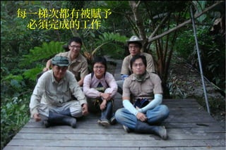 每一梯次都有被賦予
必須完成的工作
 