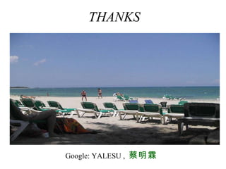 THANKS Google: YALESU ,  蔡明霖 