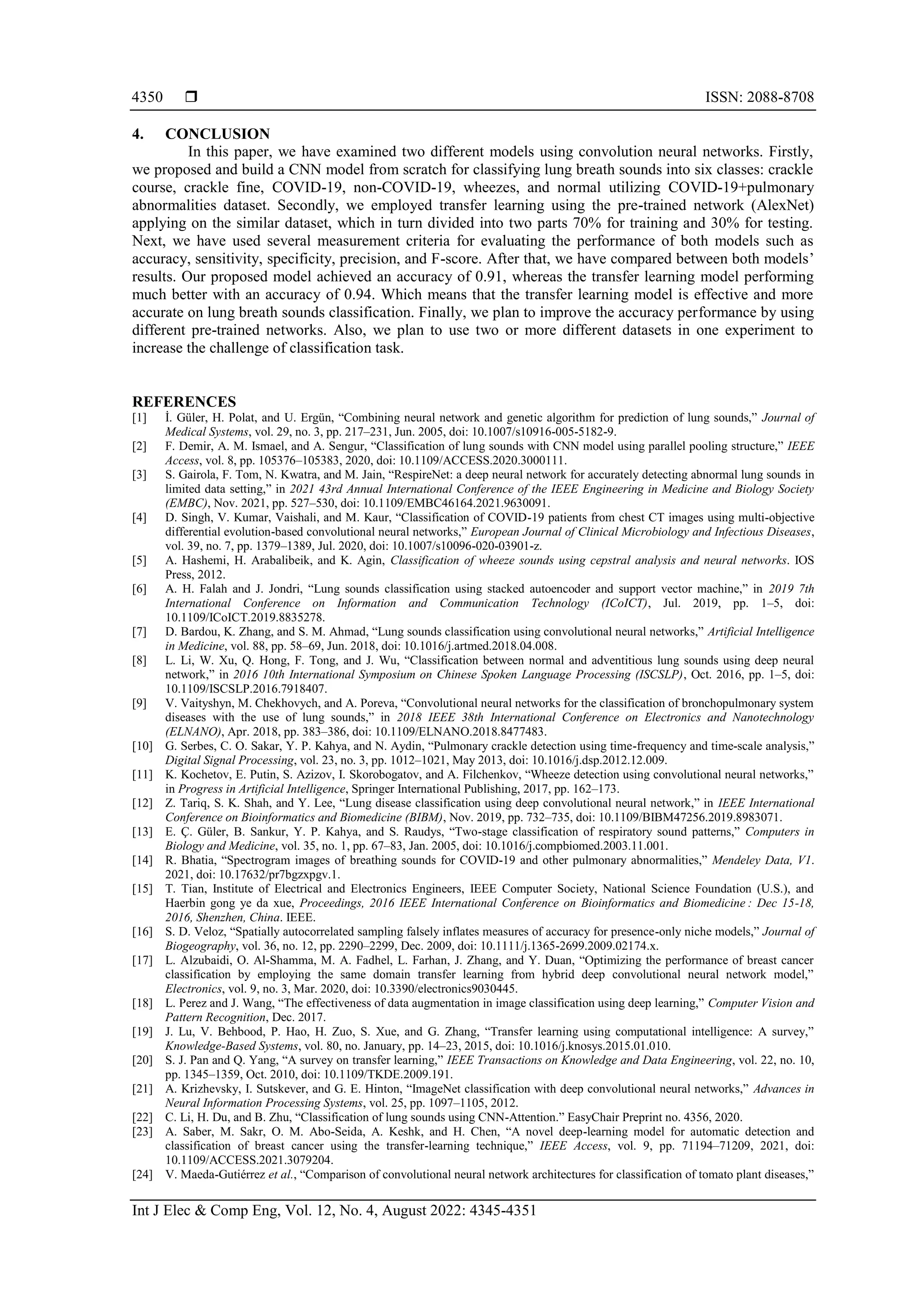 Employing deep learning for lung sounds classification | PDF