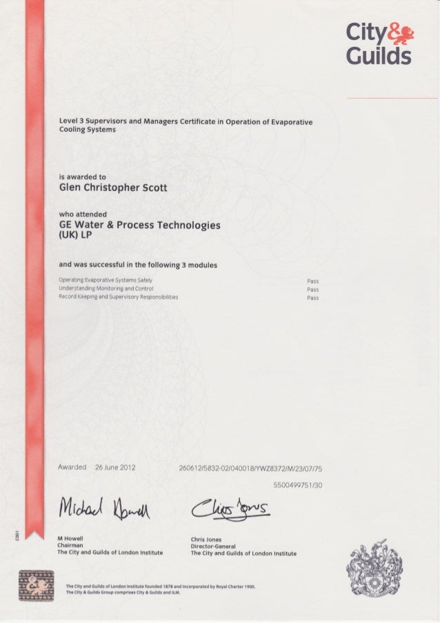 2012 Level 3 Water Treatment