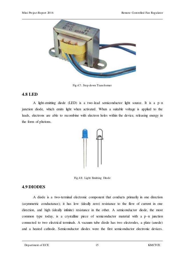 3) Remote Controlled Fan Regulator