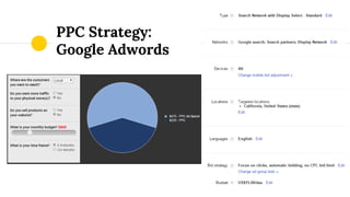 PPC Strategy:
Google Adwords
 