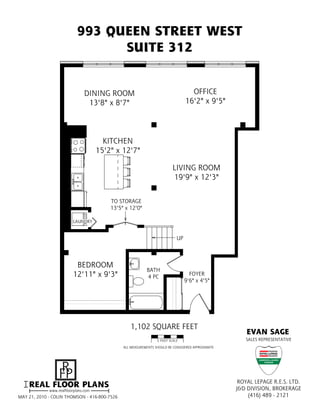 993 queen st w #312   floor plans