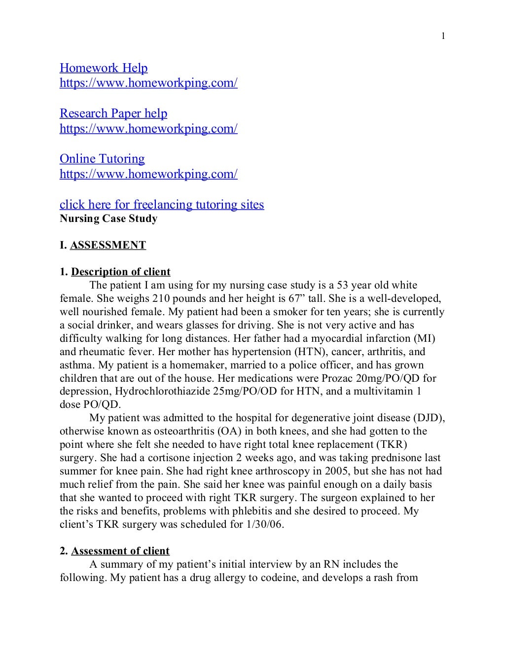 99409907 nursingcasestudy