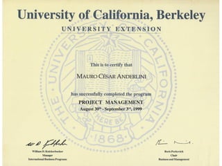 Project Management (UC Berkeley)