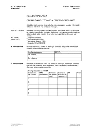 CARGADOR 994D 31 Material del Estudiante
DMSE0002 Modulo 2
FERREYROS S.A.A. Desarrollo Técnico
FCR –Ago02 994DMEM02-MON
Co...
