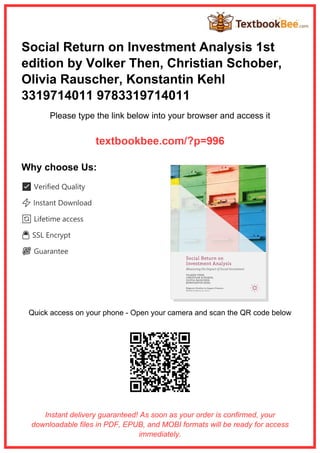 Comprehensive Guide to Social Return on Investment Analysis and Impact ...