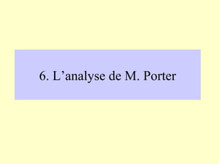 6. L’analyse de M. Porter
 