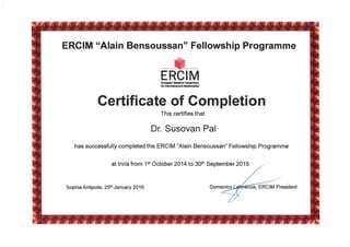 INRIA postdoc certificate