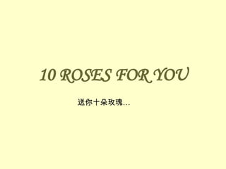 10 ROSES FOR YOU 送你十朵玫瑰… 