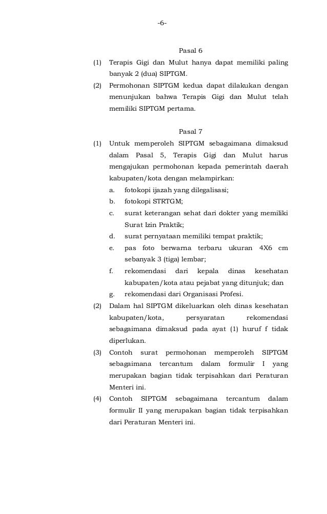 Permenkes Tentang Surat Ijin Praktek Dokter Gigi  IMAGESEE