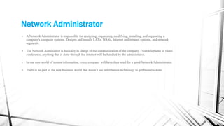Network Administrator Project PowerPoint | PPTX