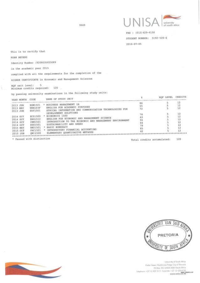 unisa-record