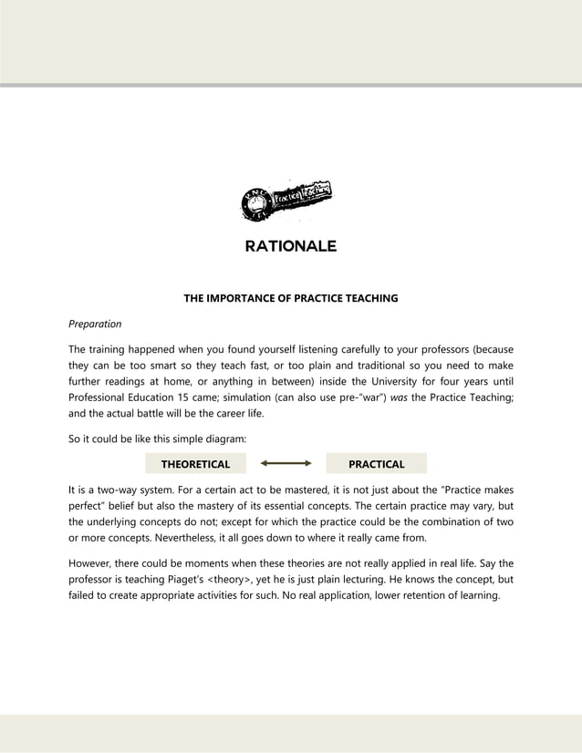 Portfolio in Practice Teaching | PDF