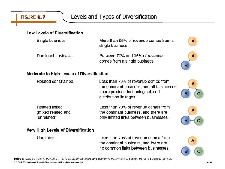 Type of diversification strategy with examples