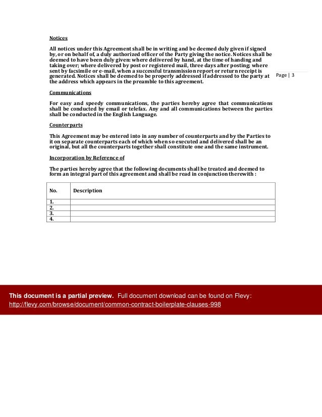 Common Contract Boilerplate Clauses