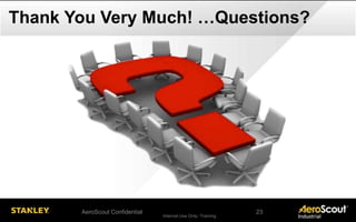 Internal Use Only- Training
Thank You Very Much! …Questions?
AeroScout Confidential 23
 