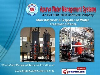 Manufacturer & Supplier of Water
       Treatment Plants
 