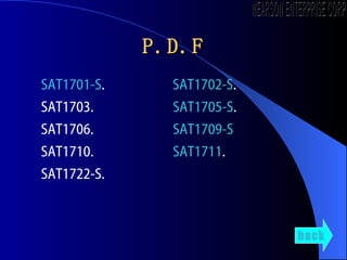 P.D.F SAT1701-S .  SAT1702-S . SAT1703.  SAT1705-S .  SAT1706.  SAT1709-S  SAT1710.  SAT1711 .  SAT1722-S. back NEARSON ENTERPRISE CORP. 