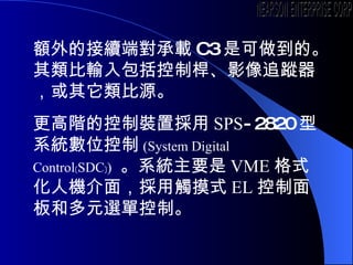 ~Ľmˌd C3 ǿġݔƗUӰ׷ۙԴ AĿbÒ SPS -2820 ϵyλ ( System Digital Control zSDC{)   ϵyҪ VME ʽ˙C棬|ʽ EL ͶԪxοơ NEARSON ENTERPRISE CORP. 