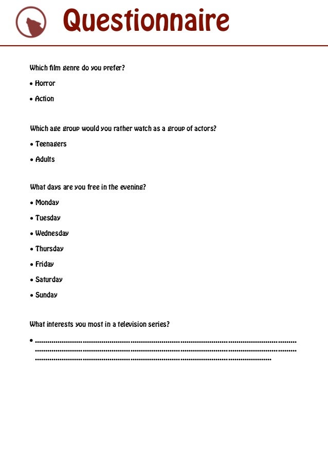 Red wolf questionnaire