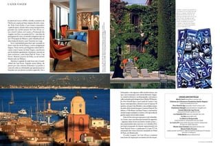 Ao lado, o hotel e restaurante La
Colombe d’Or, em Saint-Paul de
Vence; e, abaixo, tela feita com
placas de números de rua, na
galeria e concept store La Flo, em
Saint-Tropez. Na pág. ao lado,
no alto, ambiente do Five Hotel
& Spa, novidade em Cannes;
e, abaixo, vista de Saint-Tropez
– antes uma vila de pescadores,
hoje um balneário chic
Ladrão de Casaca (1955), o thriller romântico de
Hitchcock,inspiraatéhojeviajantesdetodoomun-
do. Nele, Grace Kelly e Cary Grant, a mocinha e
o galã da época, deram vida a cenas inesquecíveis,
gravadas em cartões-postais da Côte d’Azur co-
mo o hotel Carlton, em Cannes, a Promenade des
Anglais, em Nice, ou a ponte de Èze – sem falar da
perseguição de carro, na estrada vertiginosa que vai
até o Principado de Mônaco, onde vislumbramos al-
deias lindas de morrer, como Tourrette sur Loup.
Serve o preâmbulo para dizer que, tratando-se
deste canto do sul da França, a nossa imaginação
dispara. Neste roteiro, privilegiamos sobretudo lo-
cações como Cannes ou Saint-Tropez, com desvios
por localidades igualmente charmosas, mas tão ou
mais exclusivas, como Saint-Paul de Vence, Cap
Ferrat, Menton, já perto da Itália, ou até mesmo
Montecarlo, em Mônaco.
Abrimos o capítulo do onde ficar com o Grand-
-Hôtel du Cap-Ferrat. Erguido numa falésia, ele
passou por uma reforma milionária e já perdeu a
conta de todas as celebridades que aprimoraram as
braçadas em sua piscina oceânica aquecida. Faz a
linha palace, com algumas villas mediterrâneas, um
spa e um restaurante com estrela Michelin. Segue-
se o hotel La Réserve, em Ramatuelle, com suítes e
villasassinadaspelodesignerJean-MichelWilmotte.
JáoFiveHotel&SpaéonovoxodódeCannes.Com
layout contemporâneo, destaca-se por ter apenas 45
quartos, um spa Cinq Mondes e um cardápio assina-
dopeloschefsestrelasJacqueseLaurentPourcel.Por
último,oVillaMarie,emSaint-Tropez,éumhotelao
mesmotemporomânticoerústico-chicqueacabade
ganhar quatro novas suítes couture.
Falar de boa mesa por aqui parece até redundân-
cia.Existe,claro,umalistaintermináveldesugestões
– algumas delas ficam nos hotéis citados acima –,
mas enumeramos dois sem erro: La Colombe d’Or,
um hotel-restaurante de charme inquestionável, em
Saint-Paul de Vence; e o palaciano Le Louis XV, do
renomado chef Alain Ducasse, instalado no Hôtel
de Paris, em Montecarlo.
O estilo “coquete” da Côte d’Azur é também
uma fonte de inspiração em matéria de decoração.
ONDE ENCONTRAR
Black Card www.fleurs-cannes.com
Château de Villeneuve/Fondation Emile Hugues
www.museedevence.com
Five Hotel & Spa www.five-hotel-cannes.com
Fondation Maeght www.fondation-maeght.com
Grand-Hôtel du Cap-Ferrat
www.grand-hotel-cap-ferrat.com
La Colombe d’Or www.la-colombe-dor.com
La Flo www.laflo.com
La Réserve Ramatuelle
www.lareserve-ramatuelle.com/en/hotel
Le Louis XV www.alain-ducasse.com/en/restaurant/
le-louis-xv-alain-ducasse
Musée Jean Cocteau www.jeancocteau.net
Musée Pablo Picasso
www.musees-nationaux-alpesmaritimes.fr/picasso/le-musee/
picasso-a-vallauris
Villa Marie www.villamarie.fr
Fotos:C.Larit,HKV&DR(VillaMarie),FondationMargueriteetAiméMaeght/©Archives
FondationMaeght,GettyImages(MuséeJeanCocteau),ManolloYllera/Divulgação(Grand-Hôtel
duCap-Ferrat),MoirencCamille/Hemis/GlowImages(Saint-Tropez)edivulgação
lazer viagem
CASAVOGUE.COM.BR 201
 