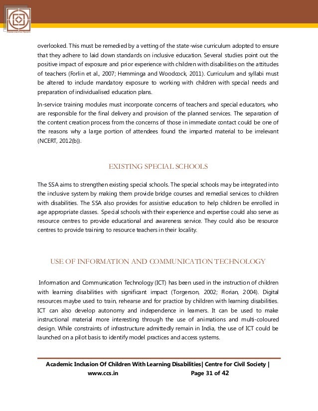 inclusion of children with learning disabilities Teachers knowledgeable about various disabilities can better assist special-needs children within an inclusion classroom since more children are struggling with autism, for example, teachers understanding how to work with autistic children can be more effective when instructing these children. inclusion of children with learning disabilities Teachers knowledgeable about various disabilities can better assist special-needs children within an inclusion classroom since more children are struggling with autism, for example, teachers understanding how to work with autistic children can be more effective when instructing these children.