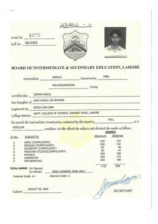 Fsc Certificate