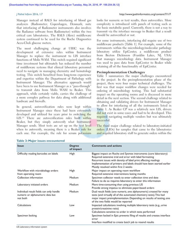 Implementation of Epic Beaker Clinical Pathology at an academic medical