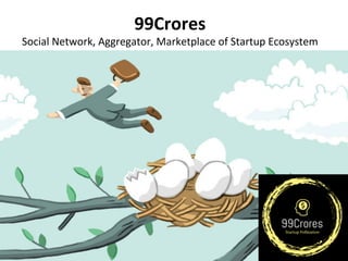 99Crores	
  
Social	
  Network,	
  Aggregator,	
  Marketplace	
  of	
  Startup	
  Ecosystem	
  
 