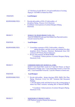 Suban Compression Project CV-Priono_Update | DOC