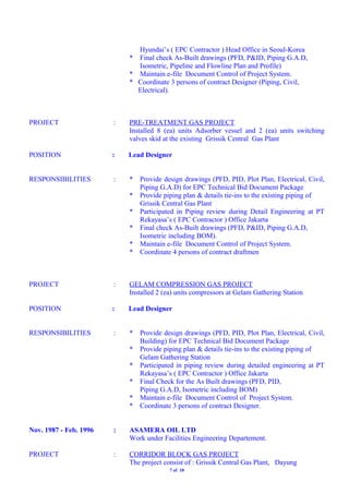 Suban Compression Project CV-Priono_Update | DOC