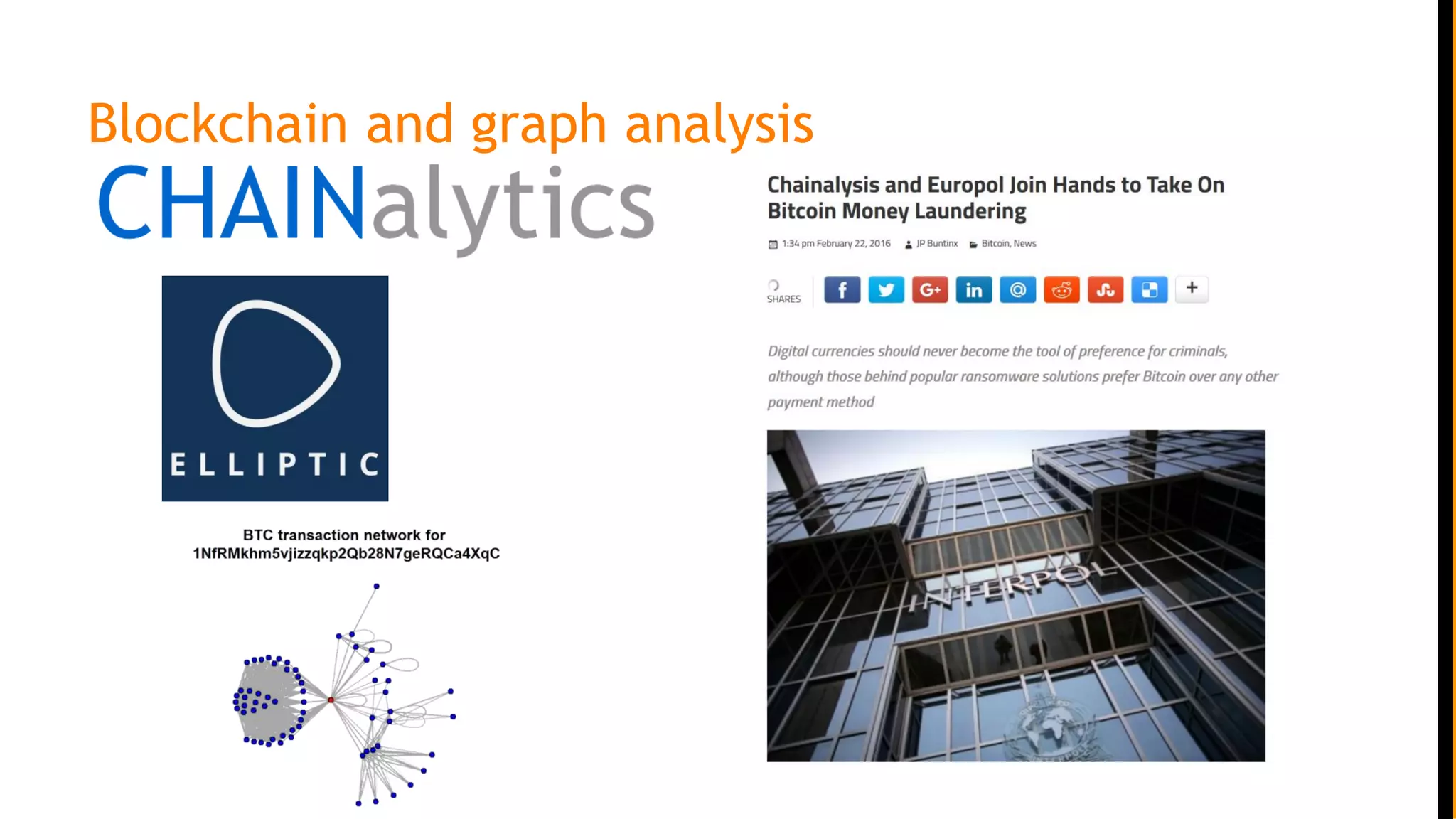 Blockchain and graph analysis
 