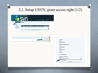 2.1. Setup USVN, grant access right (1/2)
 