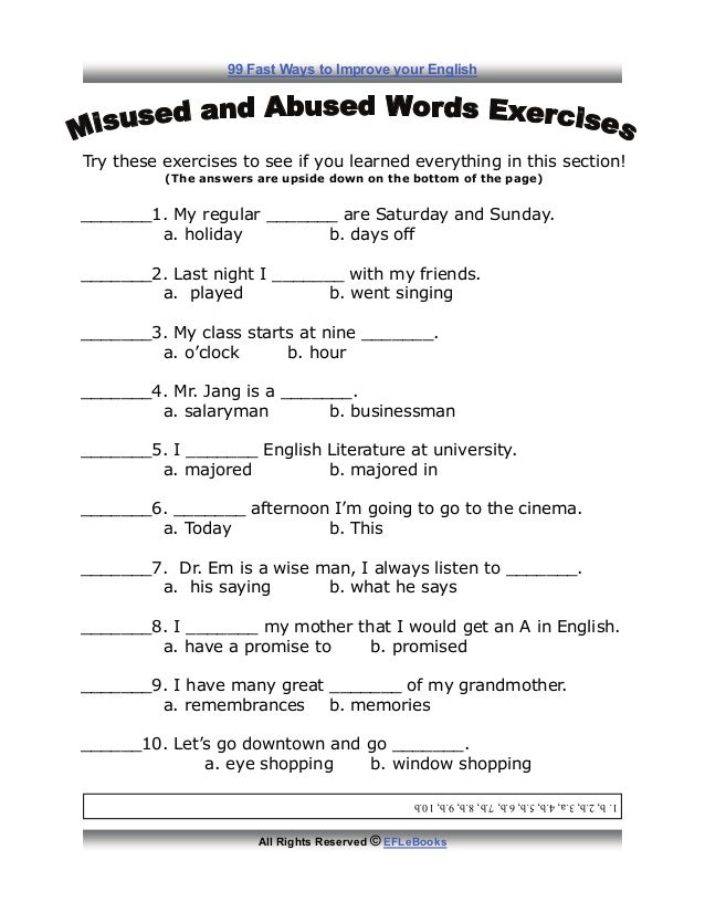 99 Fast Ways To Improve English