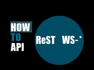 HOW	 
TO	  ReST WS-*
API
 