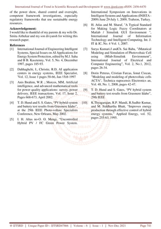 Review on Solar Power System with Artificial Intelligence | PDF ...