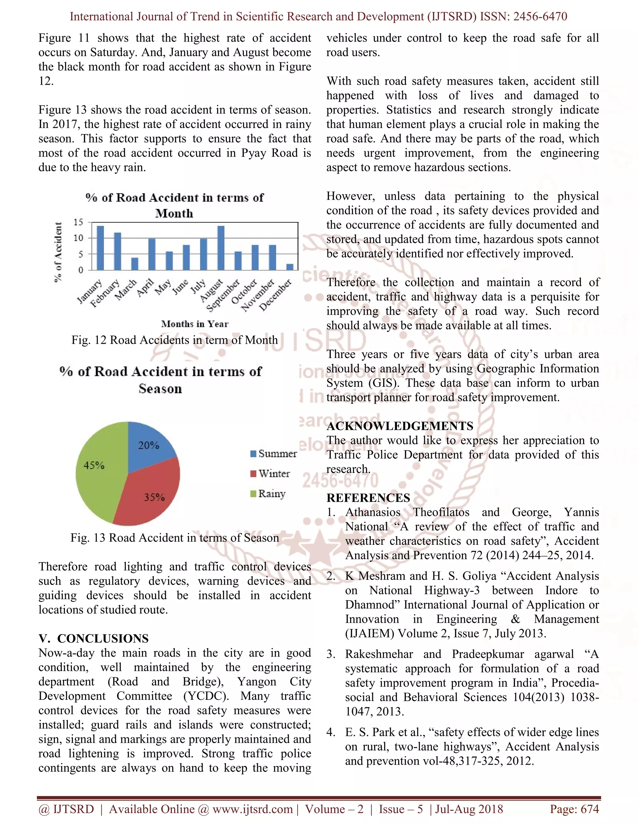 Road Accident Study on Some Areas in Yangon | PDF